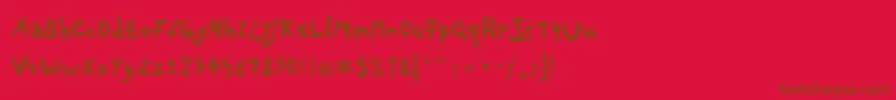 PfplayskoolproRegular Font – Brown Fonts on Red Background