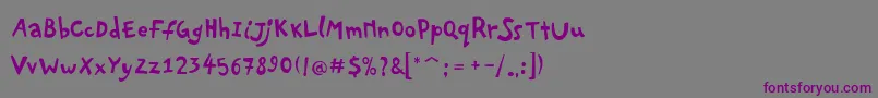 PfplayskoolproRegular Font – Purple Fonts on Gray Background