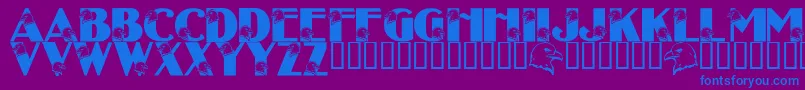 LmsEagleEyed Font – Blue Fonts on Purple Background