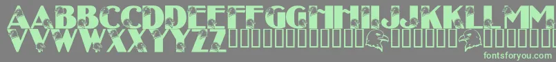 LmsEagleEyed Font – Green Fonts on Gray Background