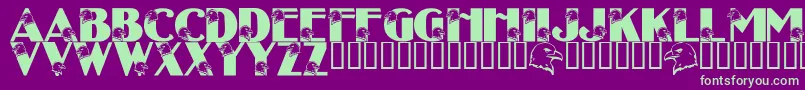 LmsEagleEyed Font – Green Fonts on Purple Background