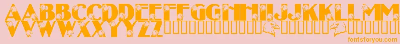 LmsEagleEyed Font – Orange Fonts on Pink Background