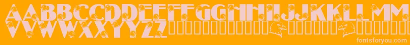 LmsEagleEyed Font – Pink Fonts on Orange Background