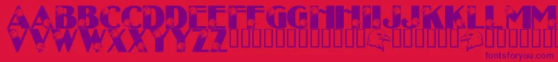 LmsEagleEyed Font – Purple Fonts on Red Background