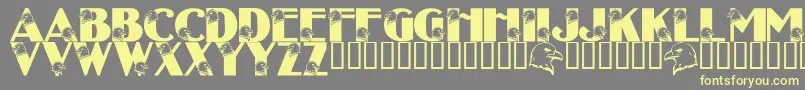 LmsEagleEyed Font – Yellow Fonts on Gray Background