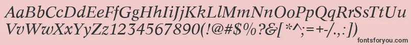 ConceptItalic Font – Black Fonts on Pink Background