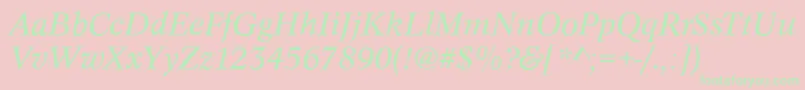 ConceptItalic Font – Green Fonts on Pink Background