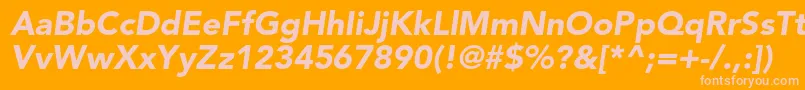 Więcej informacji o czcionce AvenirltstdBlackoblique Czcionka AvenirltstdBlackoblique – różowe czcionki na pomarańczowym tle