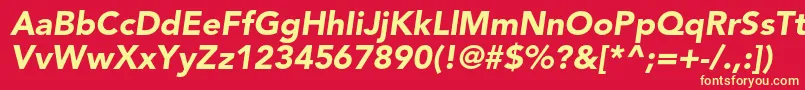 AvenirltstdBlackoblique Font – Yellow Fonts on Red Background