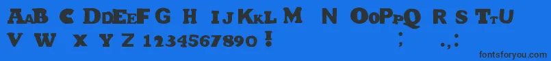 HetJaWoord Font – Black Fonts on Blue Background
