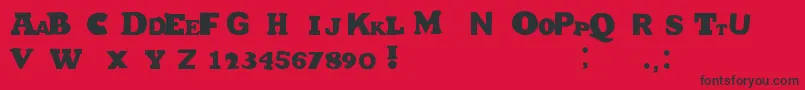 HetJaWoord Font – Black Fonts on Red Background