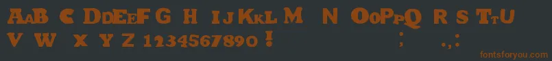 HetJaWoord Font – Brown Fonts on Black Background