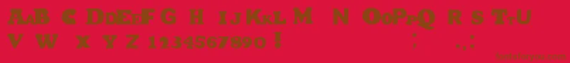 HetJaWoord Font – Brown Fonts on Red Background