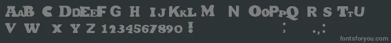 HetJaWoord Font – Gray Fonts on Black Background
