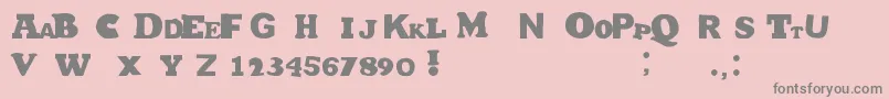 HetJaWoord Font – Gray Fonts on Pink Background