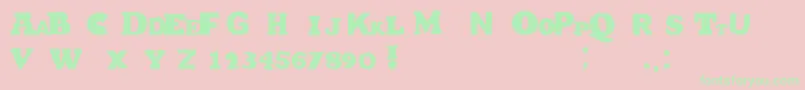 HetJaWoord Font – Green Fonts on Pink Background
