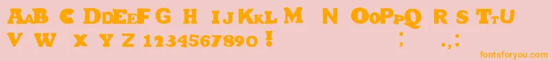 HetJaWoord Font – Orange Fonts on Pink Background