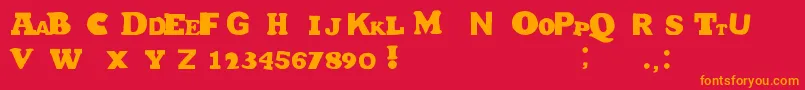 HetJaWoord Font – Orange Fonts on Red Background