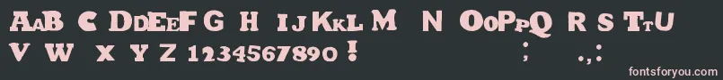 HetJaWoord Font – Pink Fonts on Black Background