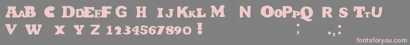 HetJaWoord Font – Pink Fonts on Gray Background