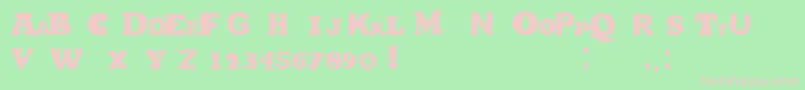 HetJaWoord Font – Pink Fonts on Green Background