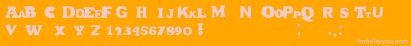 HetJaWoord Font – Pink Fonts on Orange Background