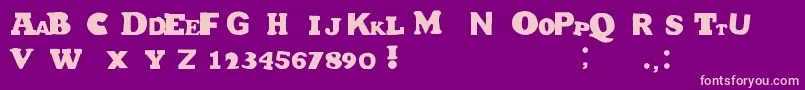 HetJaWoord Font – Pink Fonts on Purple Background