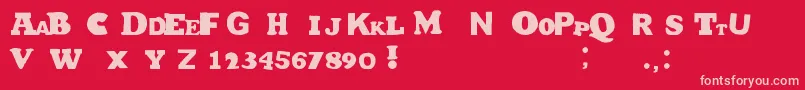 HetJaWoord Font – Pink Fonts on Red Background