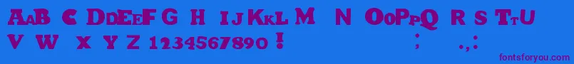 HetJaWoord Font – Purple Fonts on Blue Background