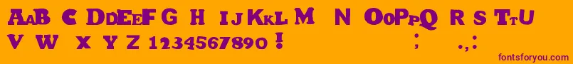 HetJaWoord Font – Purple Fonts on Orange Background