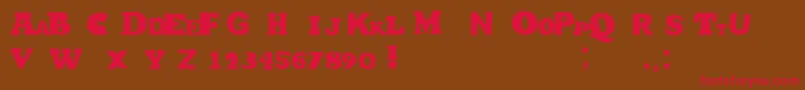 HetJaWoord Font – Red Fonts on Brown Background