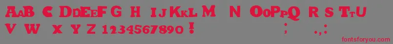 フォントHetJaWoord – 赤い文字の灰色の背景