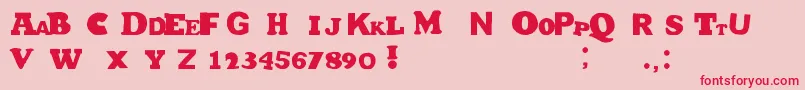 HetJaWoord Font – Red Fonts on Pink Background