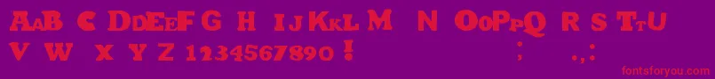 HetJaWoord Font – Red Fonts on Purple Background