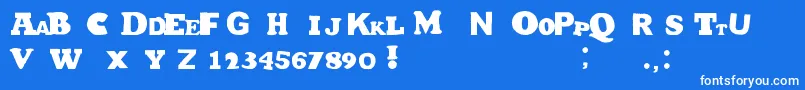 More about HetJaWoord Font HetJaWoord Font – White Fonts on Blue Background