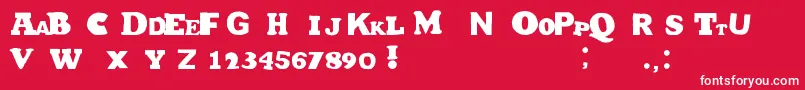 HetJaWoord Font – White Fonts on Red Background