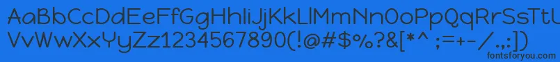 フォントHappymonkeyRegular – 黒い文字の青い背景