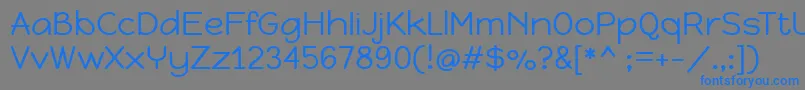 HappymonkeyRegular Font – Blue Fonts on Gray Background