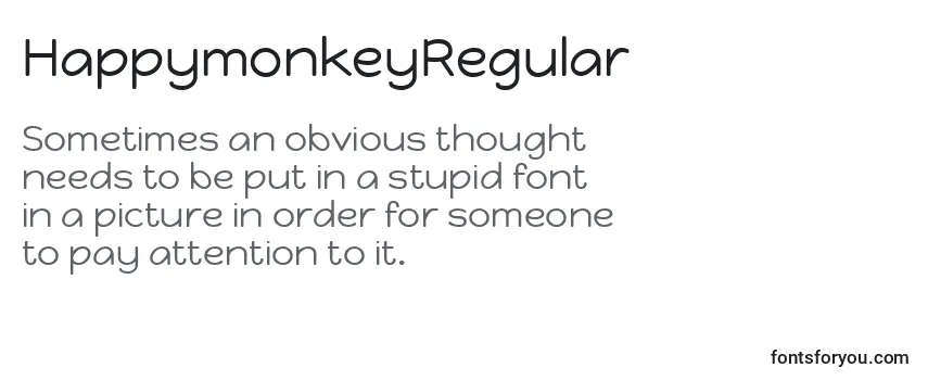 HappymonkeyRegular Font