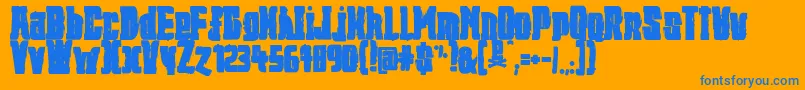 JРІrРІmiah Font – Blue Fonts on Orange Background