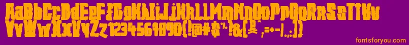 JРІrРІmiah Font – Orange Fonts on Purple Background