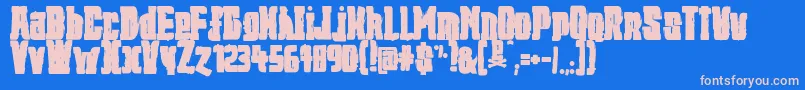 JРІrРІmiah Font – Pink Fonts on Blue Background