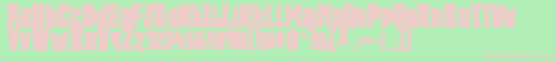 JРІrРІmiah Font – Pink Fonts on Green Background