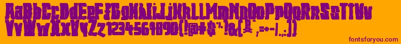 JРІrРІmiah Font – Purple Fonts on Orange Background