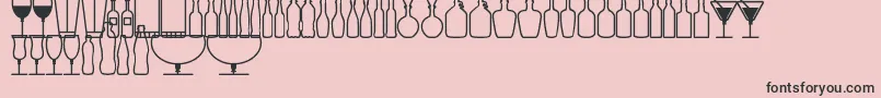 GlassAndBottlesSt Font – Black Fonts on Pink Background