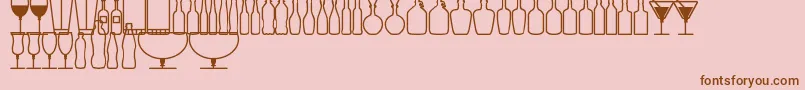 GlassAndBottlesSt Font – Brown Fonts on Pink Background
