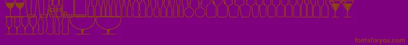 Police GlassAndBottlesSt – polices brunes sur fond violet