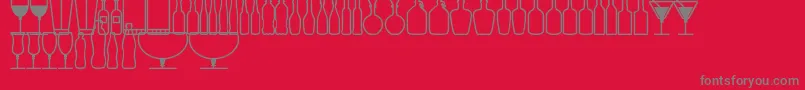 GlassAndBottlesSt Font – Gray Fonts on Red Background