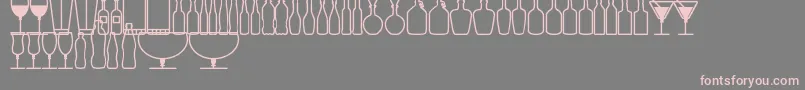 GlassAndBottlesSt Font – Pink Fonts on Gray Background