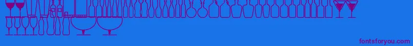 Saiba mais sobre a fonte GlassAndBottlesSt Fonte GlassAndBottlesSt – fontes roxas em um fundo azul